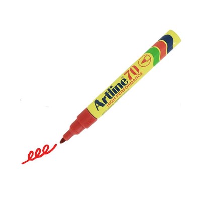 Artline 70 Ink Marker, 1.5mm Bullet Tip, Red