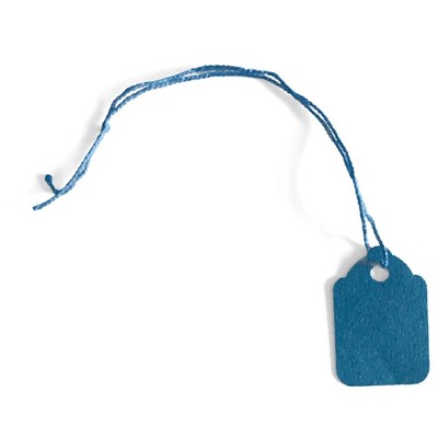 Coloured Strung Ticket, Blue, Box of 1000