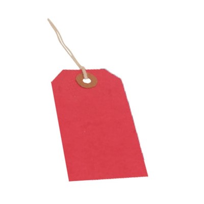 Red Luggage Strung Tags - Pk 100
