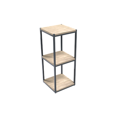 Fortis Square 3 Tier 1200mm high x 500mm sq. RAL7012