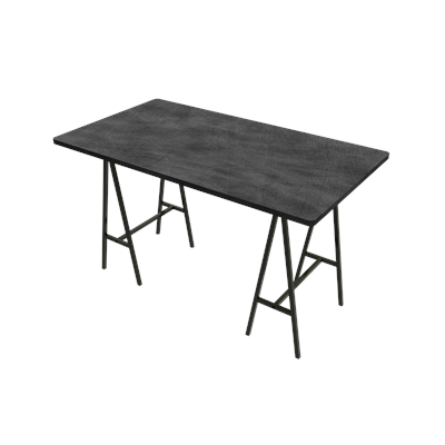  Fortis System Trestle Table Cherry Finish