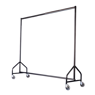 3ft Heavy Duty Strutted Clothes Rail - All Black