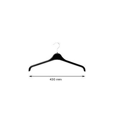 Black Plastic Ribbed Knitwear Hanger
