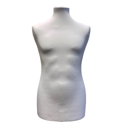Gents Bust Cover White Polyester