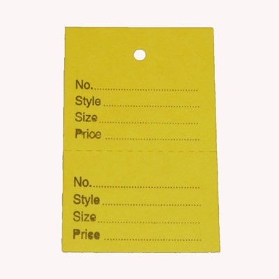 Unstrung Stock Control Ticket - Yellow