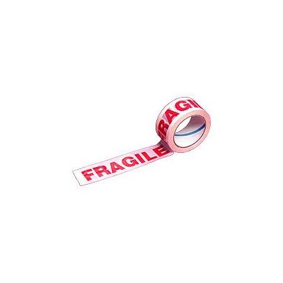 Carton Tape, Printed FRAGILE, 50mm wide x 66mm long, Single roll