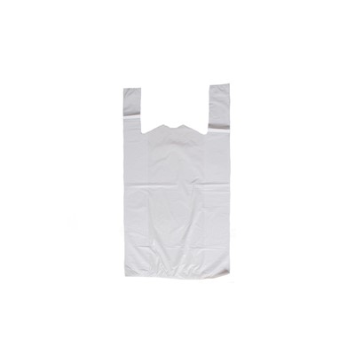 Recycled White Vest  Bag Pk100