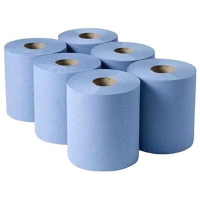 145M Blue Tissue Paper Roll 2ply (6 pack)