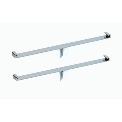 Quad - Pair of Glass Carriers for Island Unit, Chrome