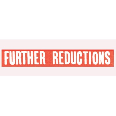 Further Reductions Poster 1015mm x 180mm