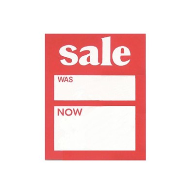 Sale Was/Now Tickets, 230mm x 150mm, Pack of 16