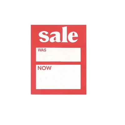 Sale Was/Now Tickets, 150mm x 100mm, Pack of 30