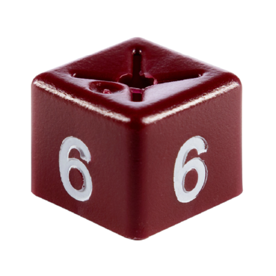 Size Cube 6 - Maroon, pack of 50