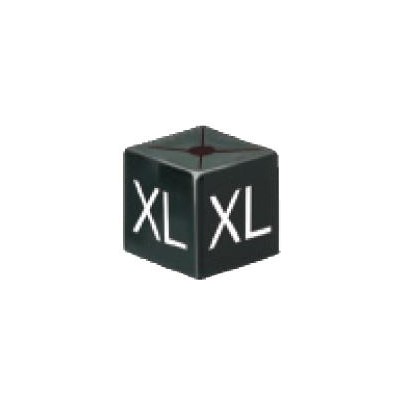 Size Cube XL - Black, pack of 50
