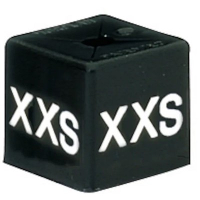 White on Black Cube Size XXS