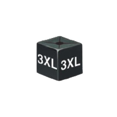 White on Black Cube Size 3 XXXL