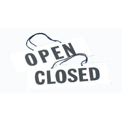 Plastic Open/Closed Sign 190mm x 90mm