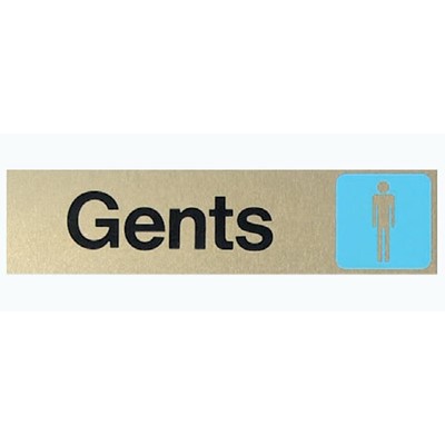Metal Sign - Gents - 200mm x 50mm