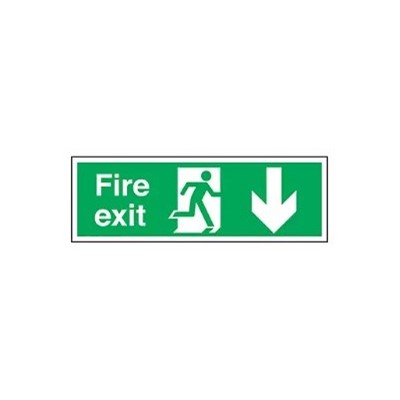 Fire Exit Sign - Arrow Down