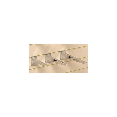 Slatwall Standard Duty Timber/Glass Shelf Bracket, 250mm, one pair