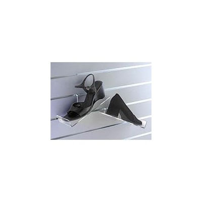 Slatwall Acrylic Sloping Shoe Shelf Right Hand