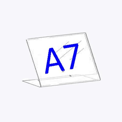 Clear Acrylic Ticket Holder A7 Landscape