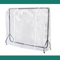5ft wide Clear Rail Cover - Twin Zip